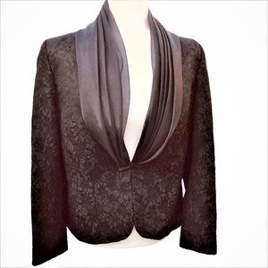MIKADO Beautiful Elegant Black Puffed-up Collar Jacket Size M